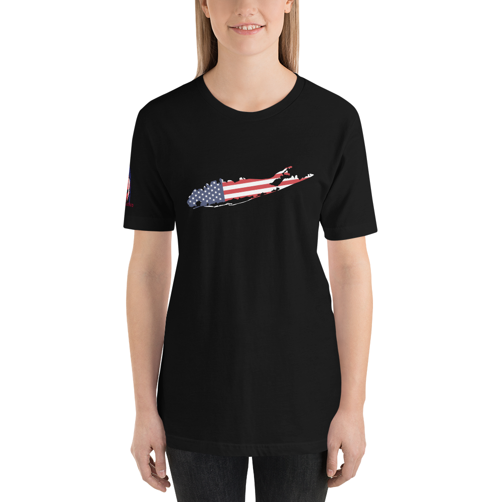 Long Island American Flag Unisex t-shirt