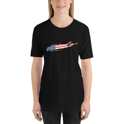 Long Island American Flag Unisex t-shirt