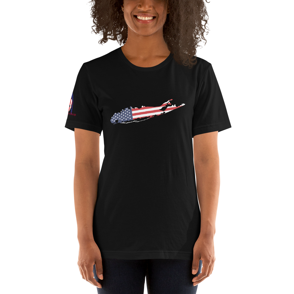 Long Island American Flag Unisex t-shirt