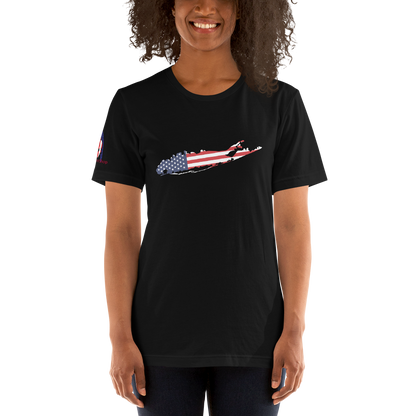 Long Island American Flag Unisex t-shirt