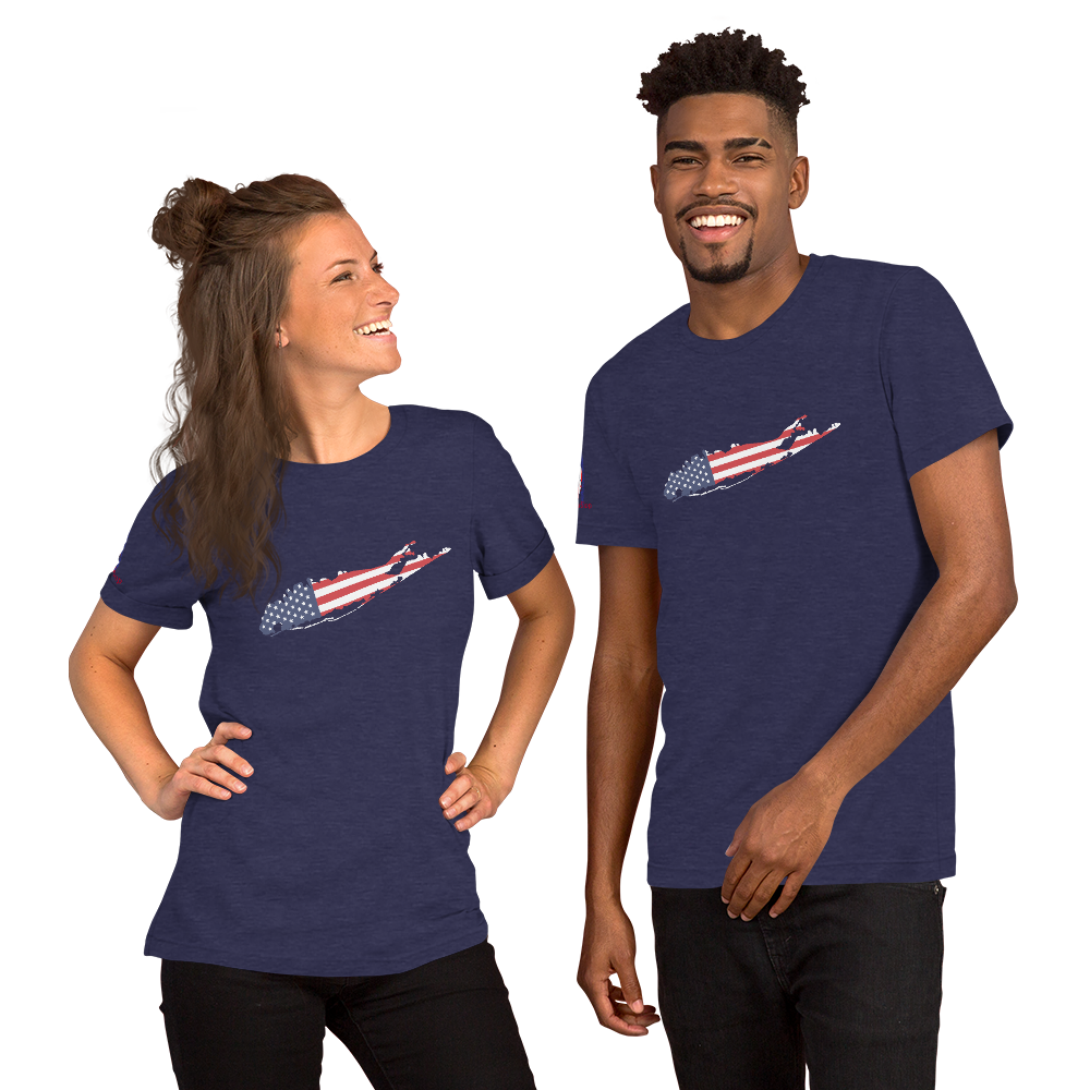 Long Island American Flag Unisex t-shirt