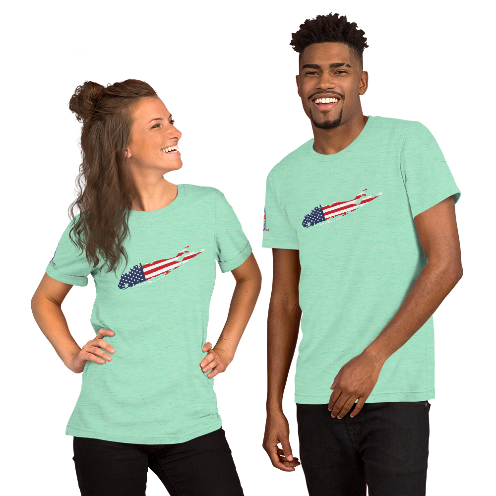 Long Island American Flag Unisex t-shirt