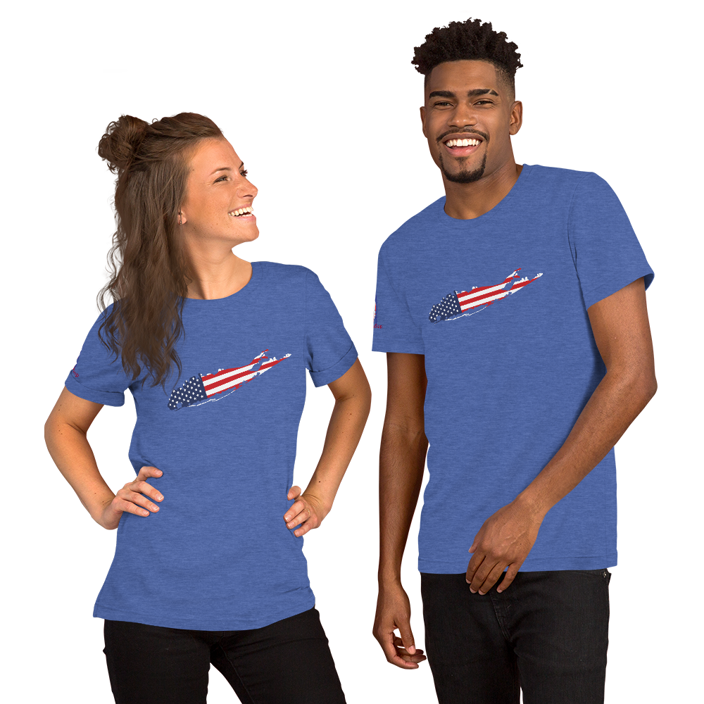 Long Island American Flag Unisex t-shirt