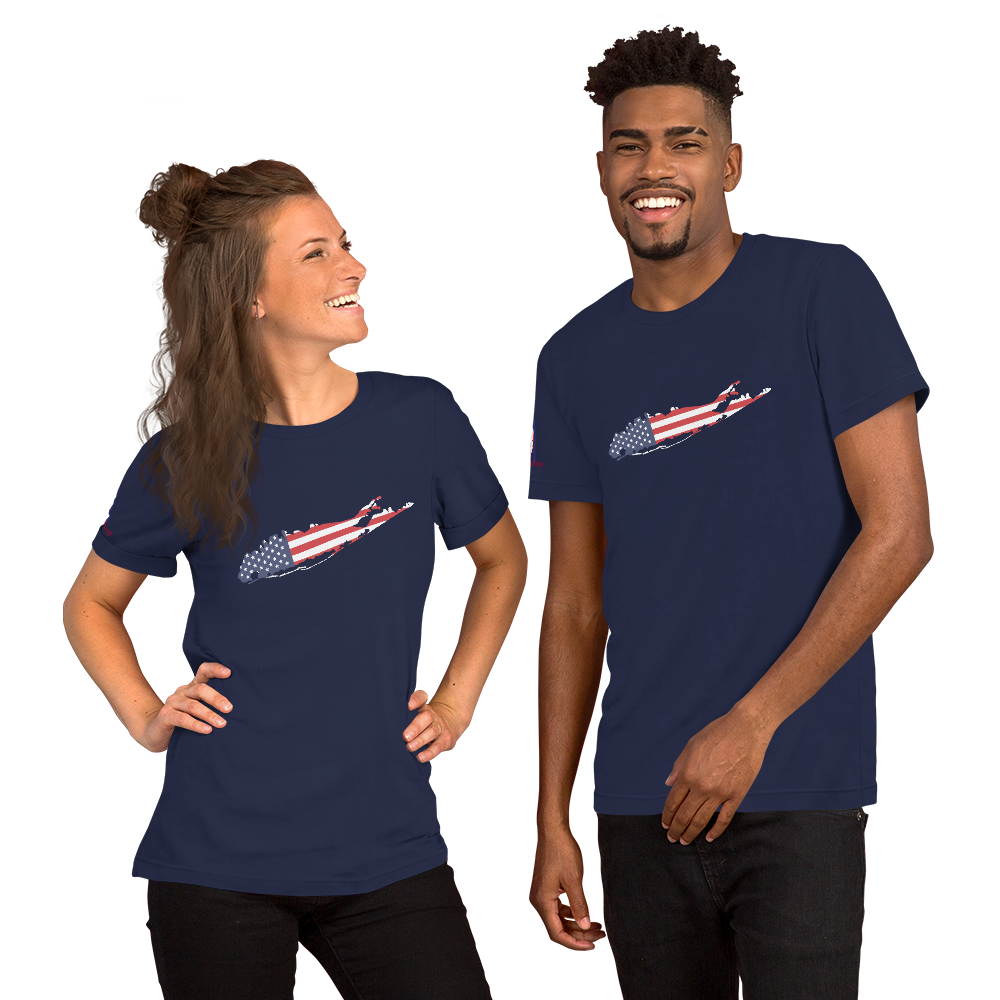 Long Island American Flag Unisex t-shirt