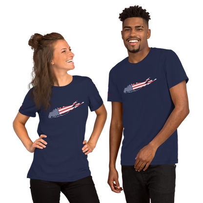 Long Island American Flag Unisex t-shirt