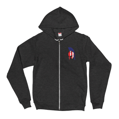 Red White & Thin Blue Zip Up Hoodie