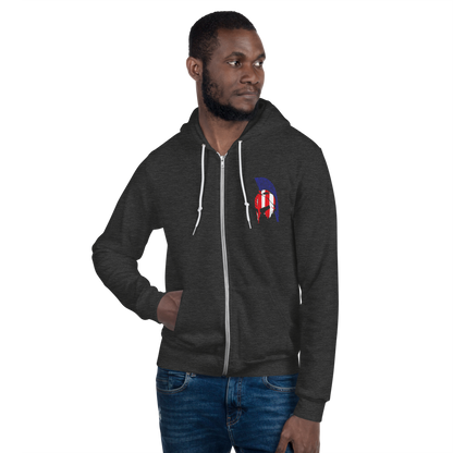 Red White & Thin Blue Zip Up Hoodie