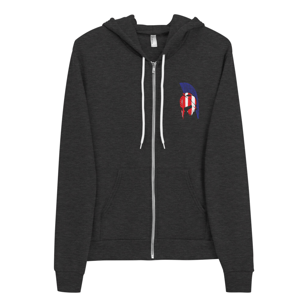 Red White & Thin Blue Zip Up Hoodie