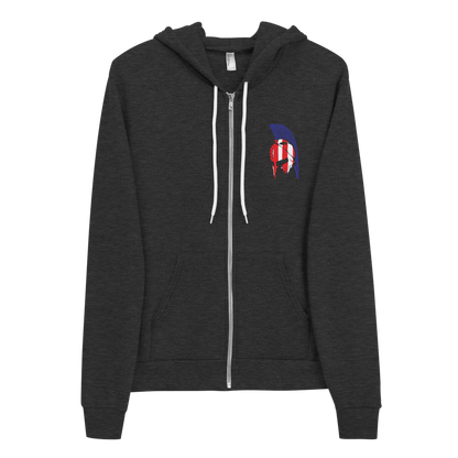 Red White & Thin Blue Zip Up Hoodie