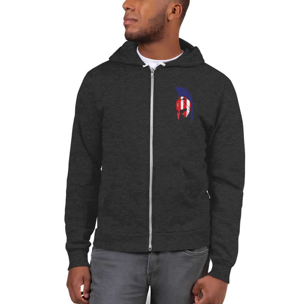 Red White & Thin Blue Zip Up Hoodie