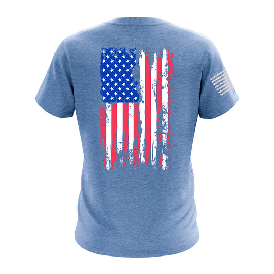 American Spartan Men's Soft Style Tee in INDIGO BLUE