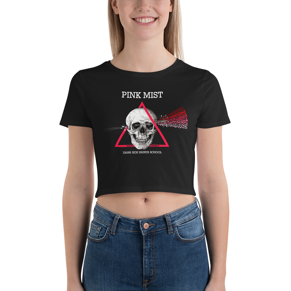 Pink Mist Dark Side Sniper School Women’s Crop Tee