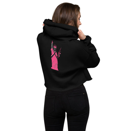 Death to Breast Cancer Crop Hoodie