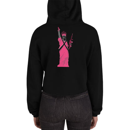 Death to Breast Cancer Crop Hoodie