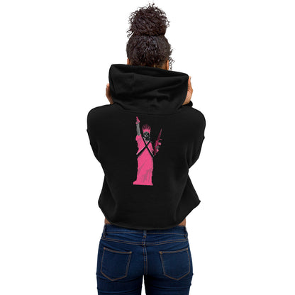 Death to Breast Cancer Crop Hoodie