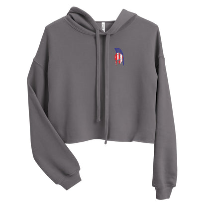 American Spartan Red White & Blue Crop Hoodie