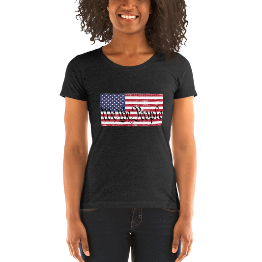 WE THE PEOPLE, American Flag Ladies' short sleeve t-shirt