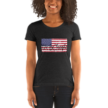 Load image into Gallery viewer, WE THE PEOPLE, American Flag Ladies&#39; short sleeve t-shirt