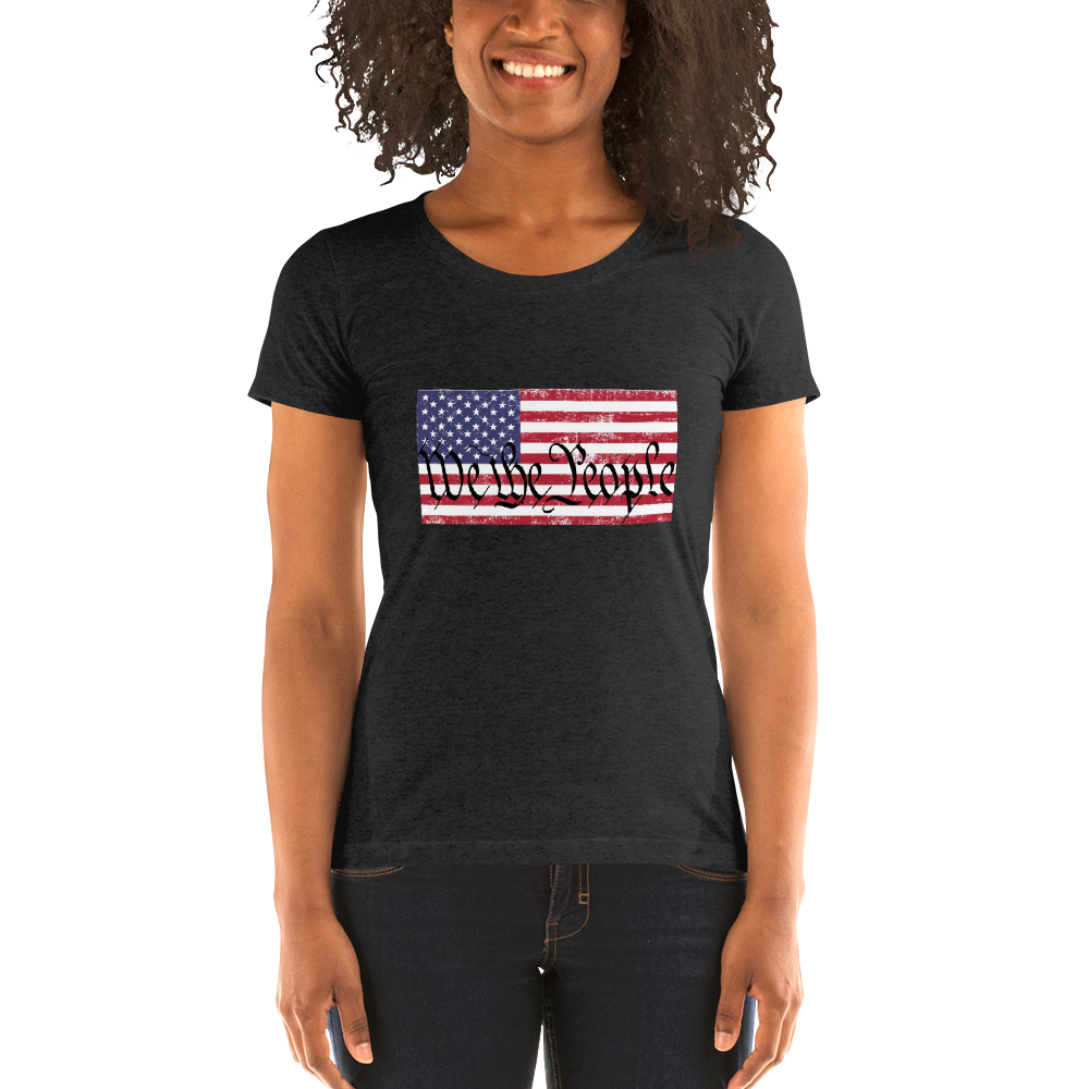 WE THE PEOPLE, American Flag Ladies' short sleeve t-shirt