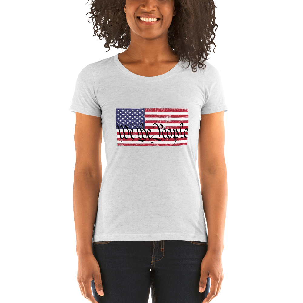 WE THE PEOPLE, American Flag Ladies' short sleeve t-shirt