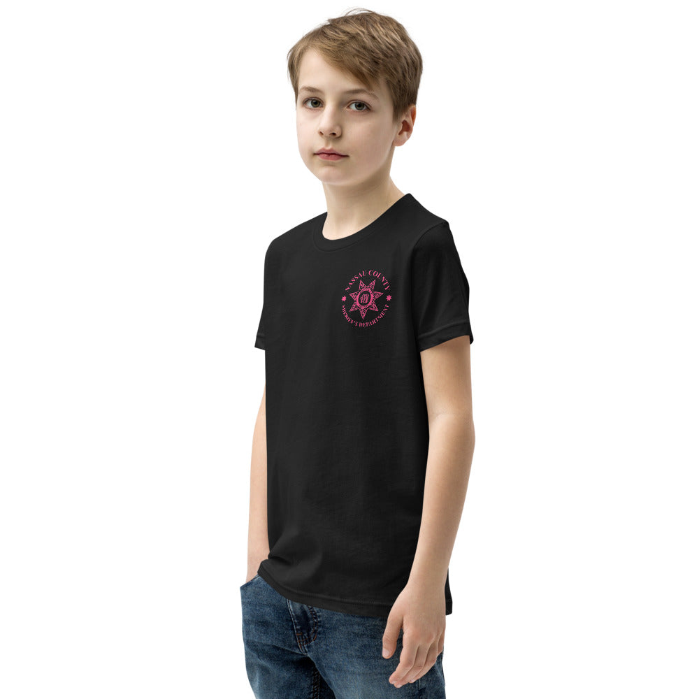 YOUTH: Nassau County Sheriff's Dept. PINK LOGO kids tee